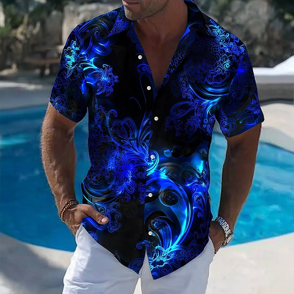 Мужская летняя гавайская рубаш – обзор и цена Vintage Hawaiian Floral Shirt
