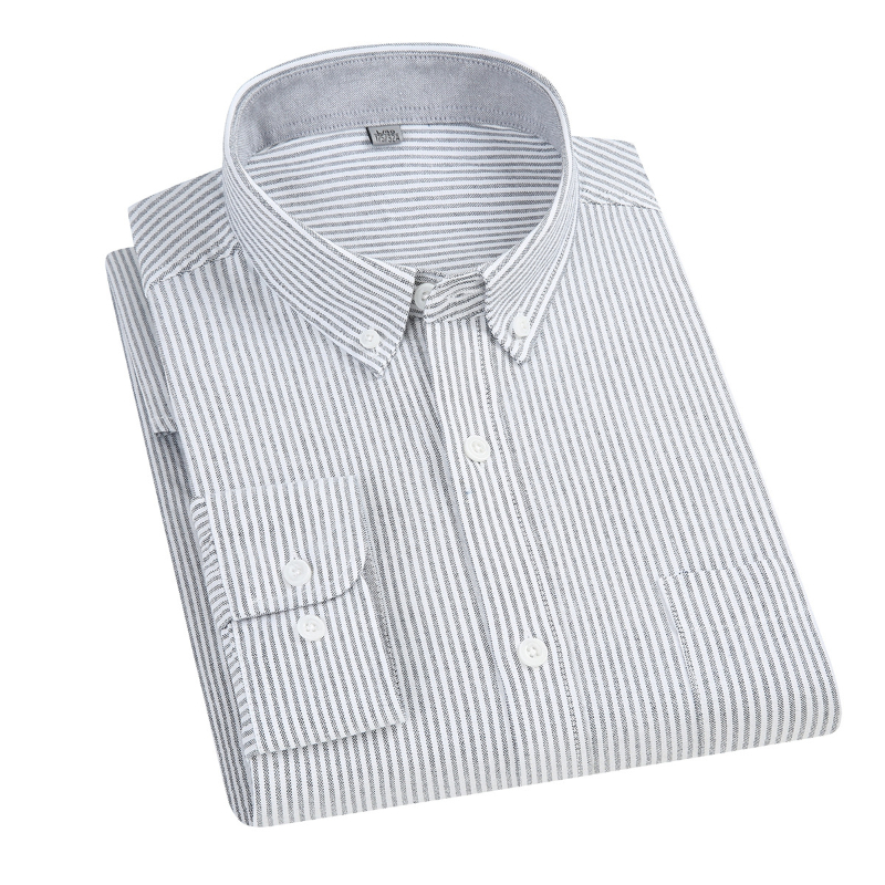 5XL Оксфордская рубашка с длин – обзор и цена Oxford Cotton Casual Shirt Business