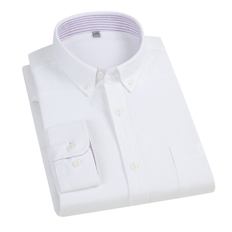 5XL Оксфордская рубашка с длин – обзор и цена Oxford Cotton Casual Shirt Business