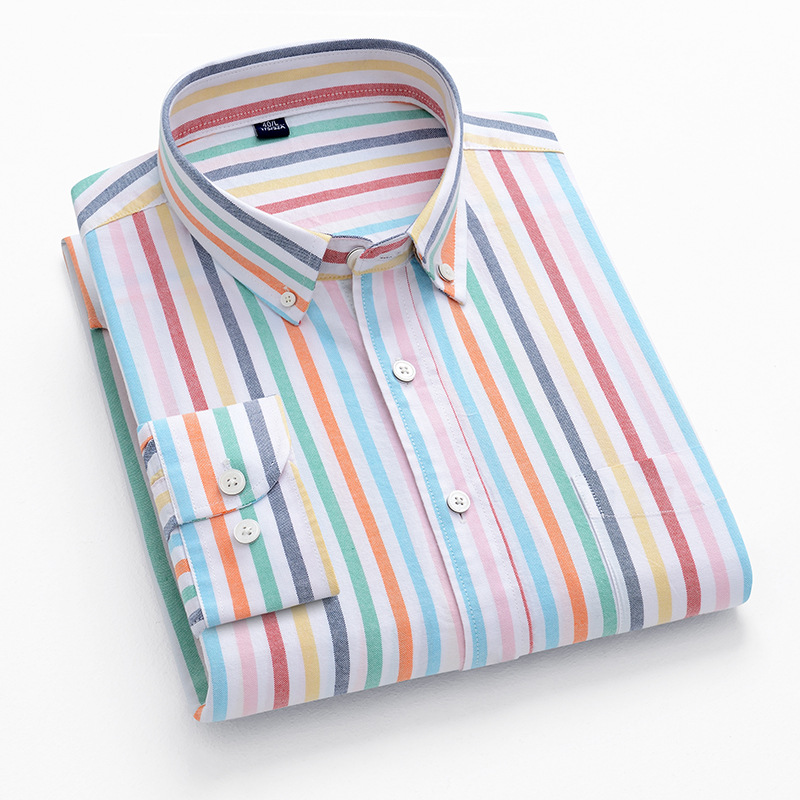 5XL Оксфордская рубашка с длин – обзор и цена Oxford Cotton Casual Shirt Business