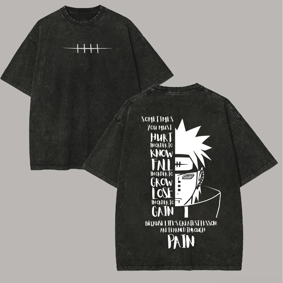 Футболка с изображением Наруто – обзор и цена Acid Wash Vintage Graphic T Shirt