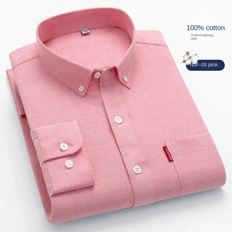 Рубашка мужская с длинным рука – обзор и цена Oxford Cotton Casual Shirt Business