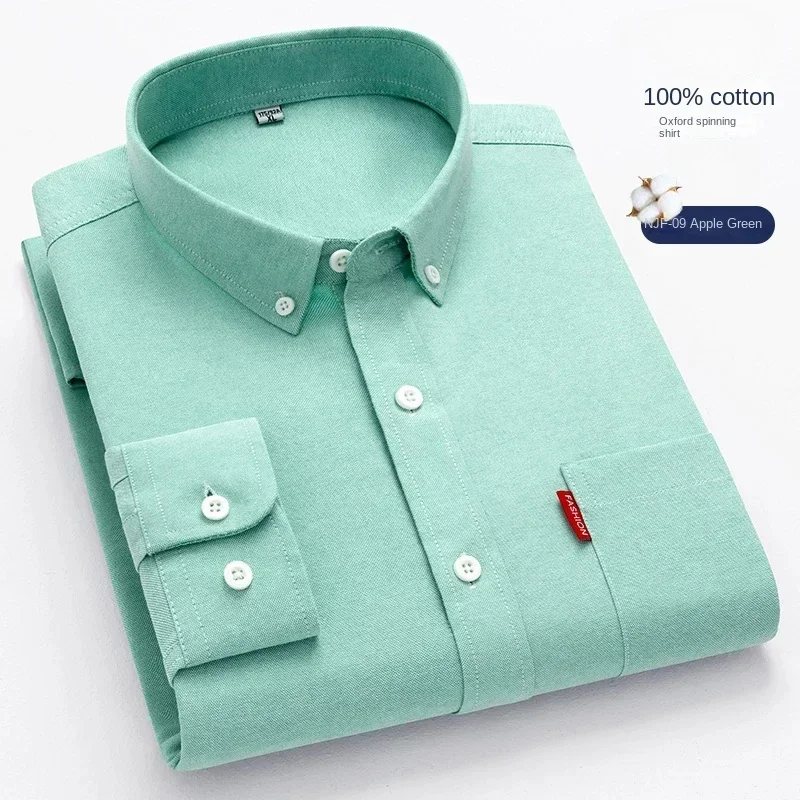 Рубашка мужская с длинным рука – обзор и цена Oxford Cotton Casual Shirt Business