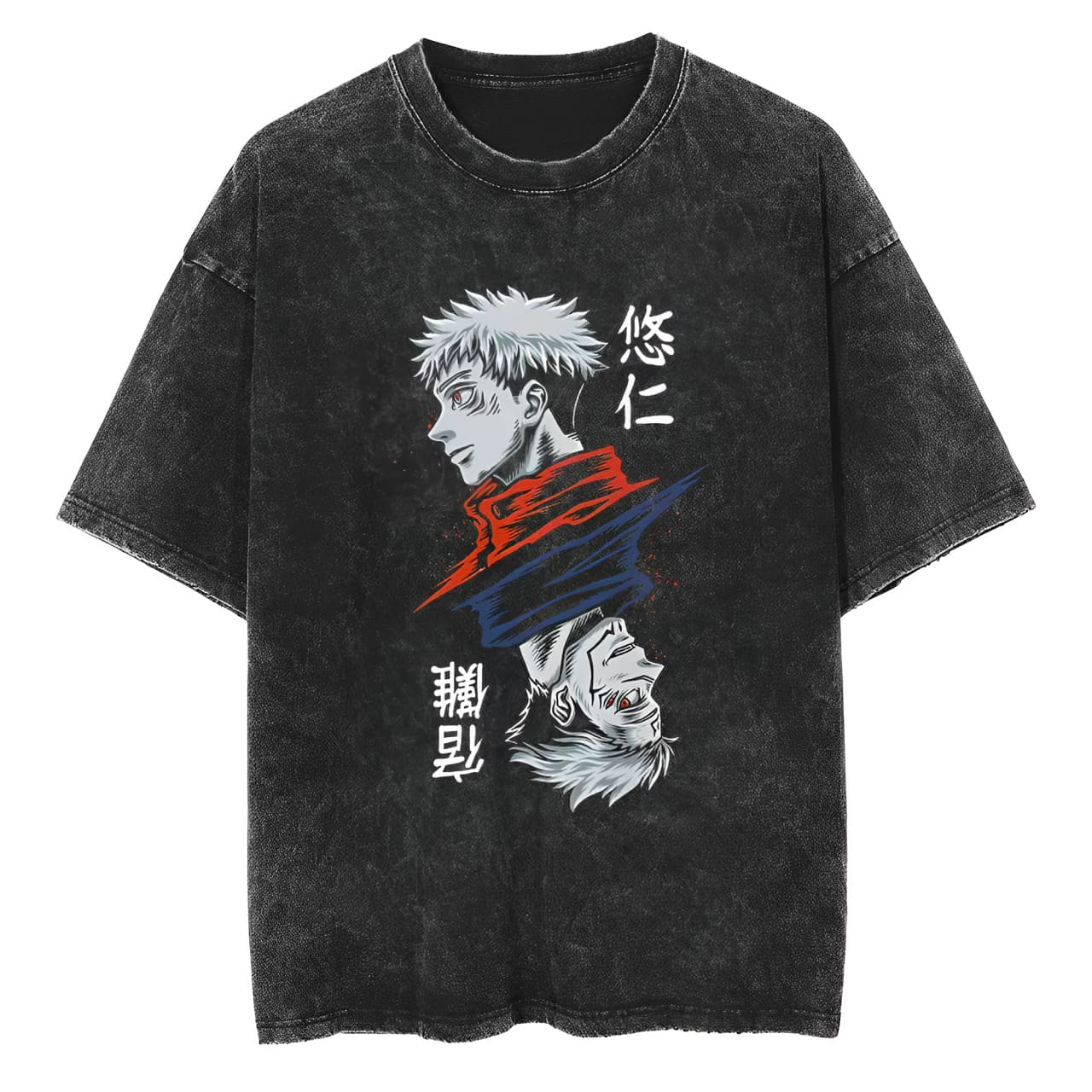 Футболка Itadori Sukuna Jujuts – обзор и цена Acid Wash Vintage Graphic T Shirt
