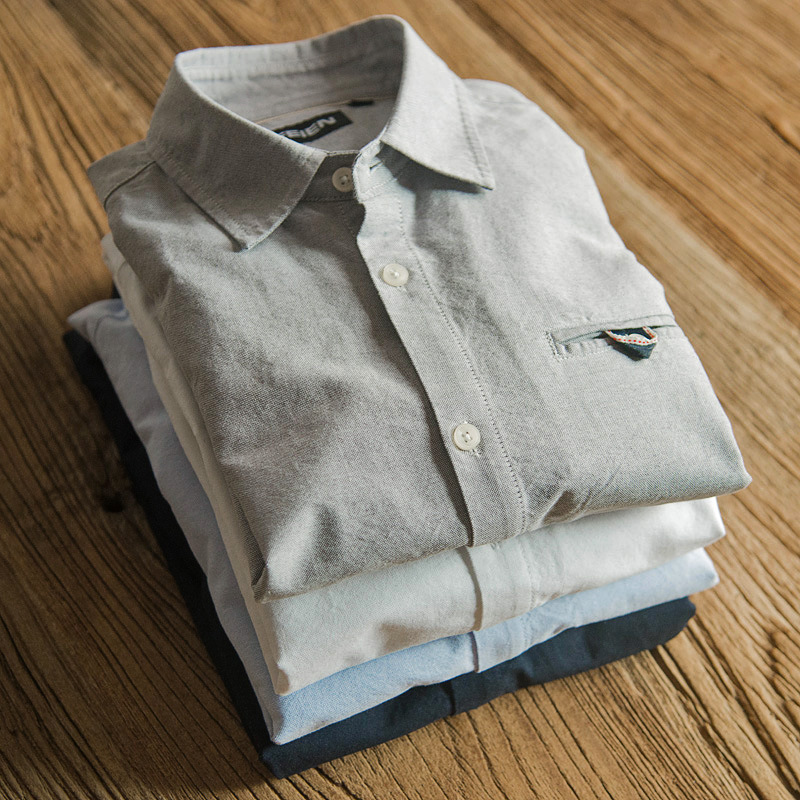 Оксфордская рубашка в стиле ре – обзор и цена Oxford Cotton Casual Shirt Business
