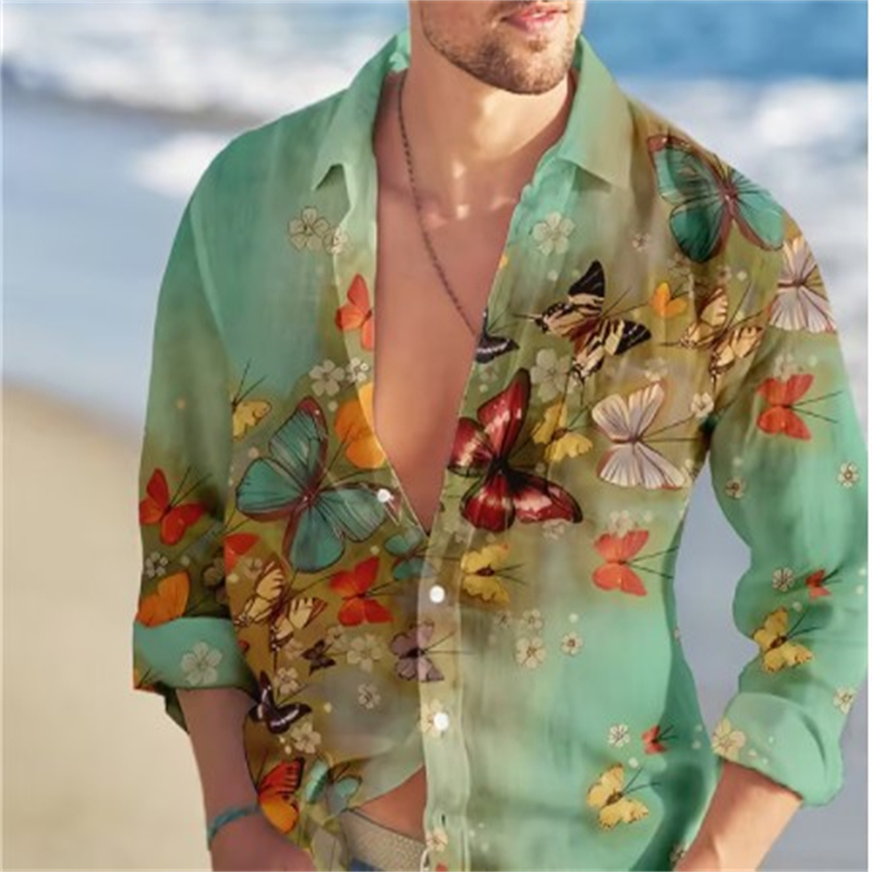 Гавайские рубашки с бабочками, – обзор и цена Vintage Hawaiian Floral Shirt