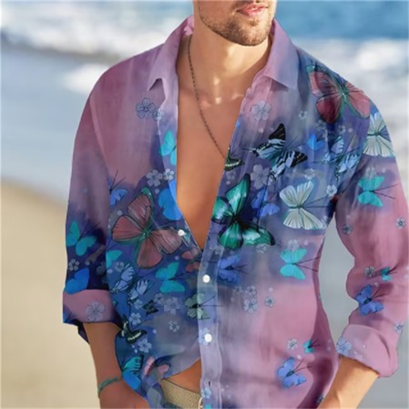 Гавайские рубашки с бабочками, – обзор и цена Vintage Hawaiian Floral Shirt