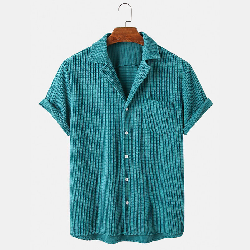 Летняя одежда, мужские роскошн – обзор и цена Corduroy Button Up Shirt Men