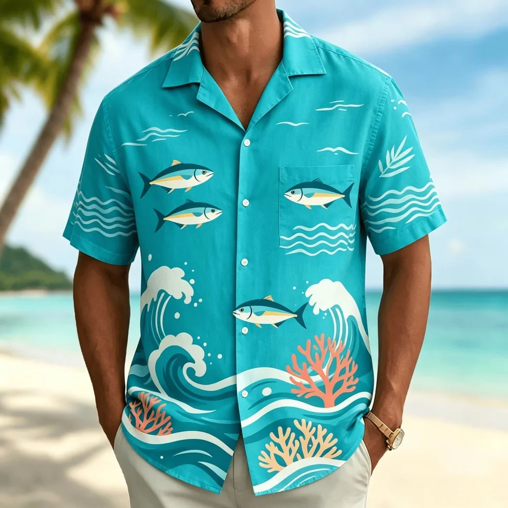 Мужская рубашка с короткими ру – обзор и цена Vintage Hawaiian Floral Shirt