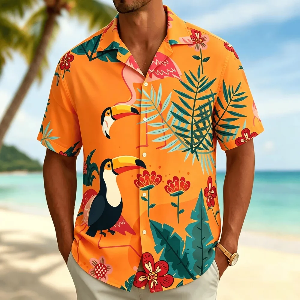 Мужская рубашка с короткими ру – обзор и цена Vintage Hawaiian Floral Shirt